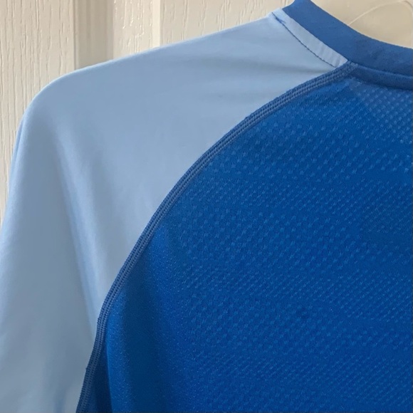 New Balance Running Top Blue Colour Block Long Sleeve Performance Gym Women’s L - Picture 6 of 10